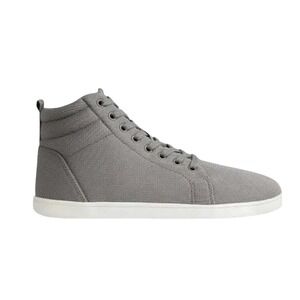 Feelgrounds High Top Knit Grey Minimalist Barefoot Shoes Wide Toe Box Zero Drop